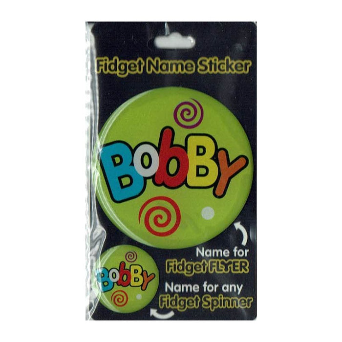 Fidget Flyer Name Stickers Bobby