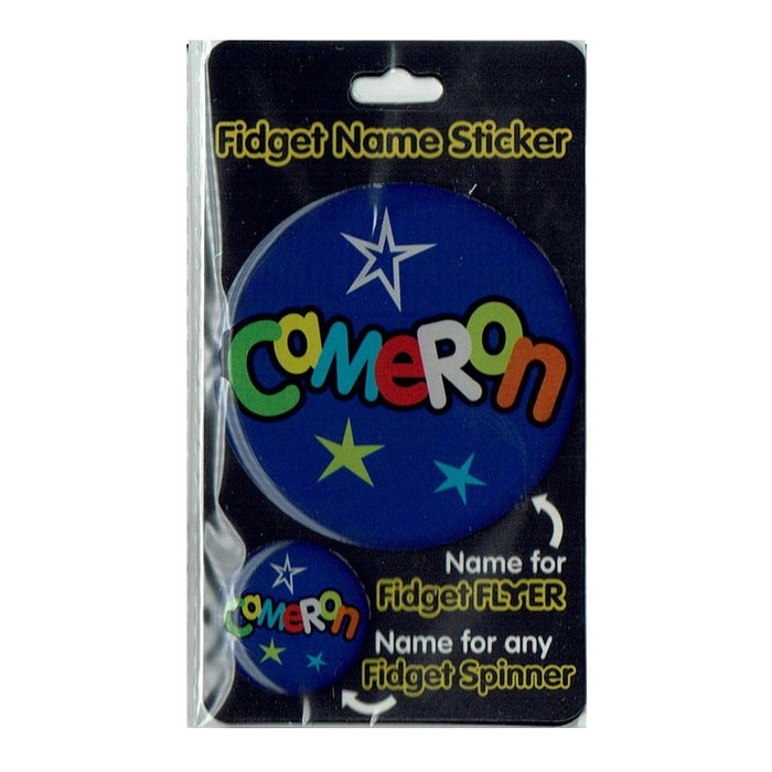 Fidget Flyer Name Stickers Cameron