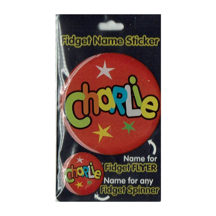 Fidget Flyer Name Stickers Charlie