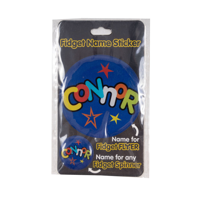 Fidget Flyer Name Stickers Connor