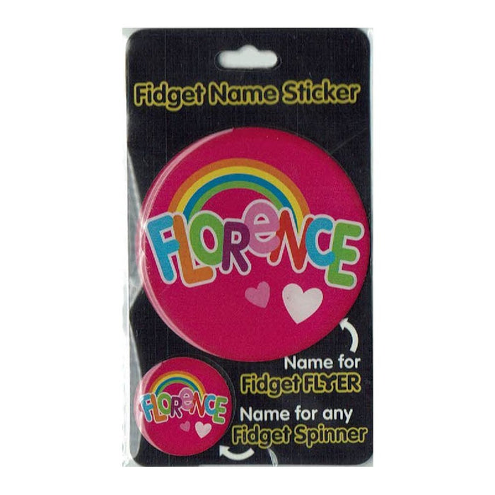 Fidget Flyer Name Stickers Florence