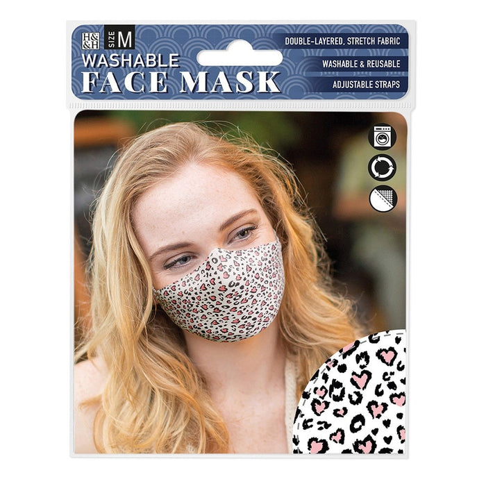 Face Masks Pink Heart Safari