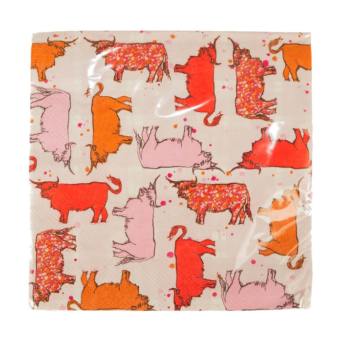 Si H/Cow Paper Napkins