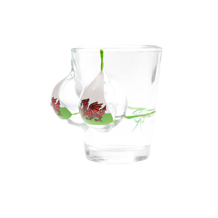 Wales Flag Boobies Shot Glass