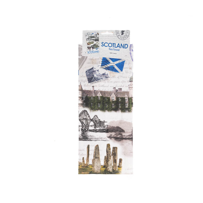 Scotland Collage Tea Towel