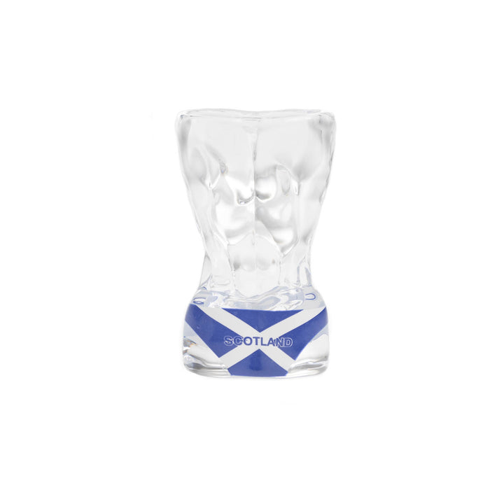 Man Tall Shot Glass Scotland Flag