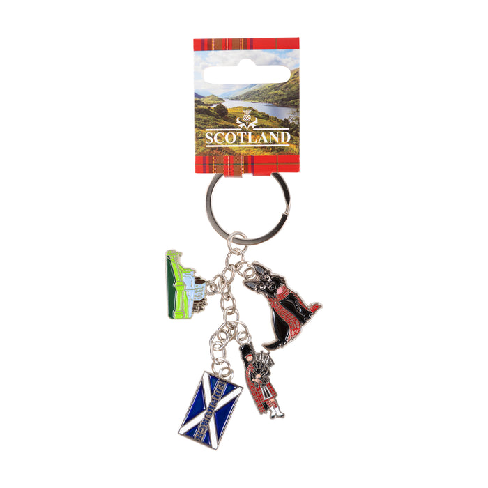 Charm Keyring - Dog/Castle/ Piper/Flag