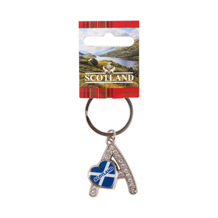 Sct Diamond Alpahbet Keyring - A