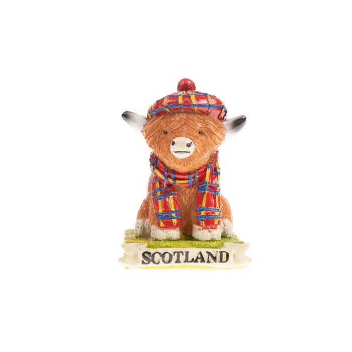 3" Resin Figure - Tartan Cow