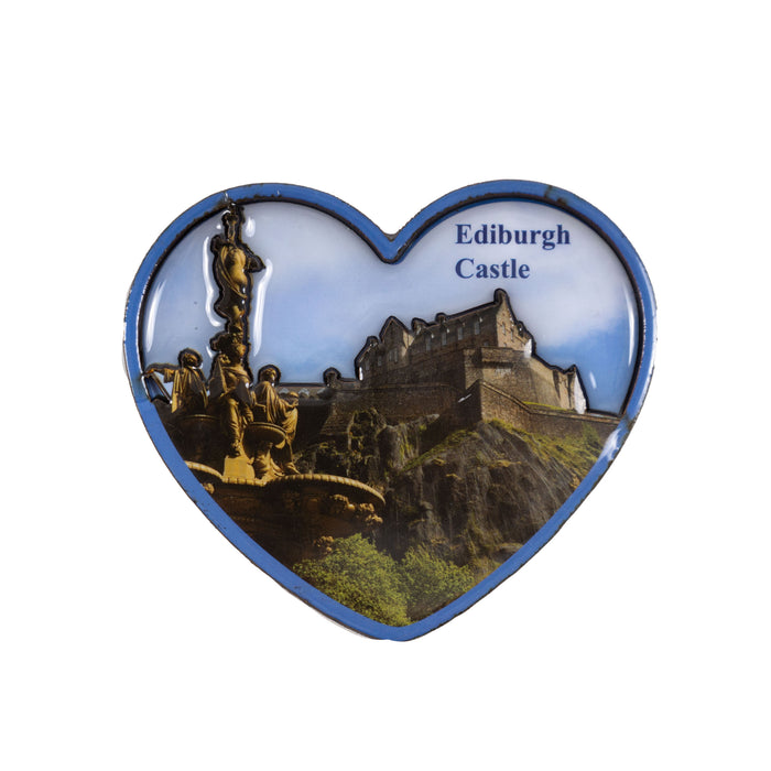 Mdf Magnet Heart - Edinburgh Castle