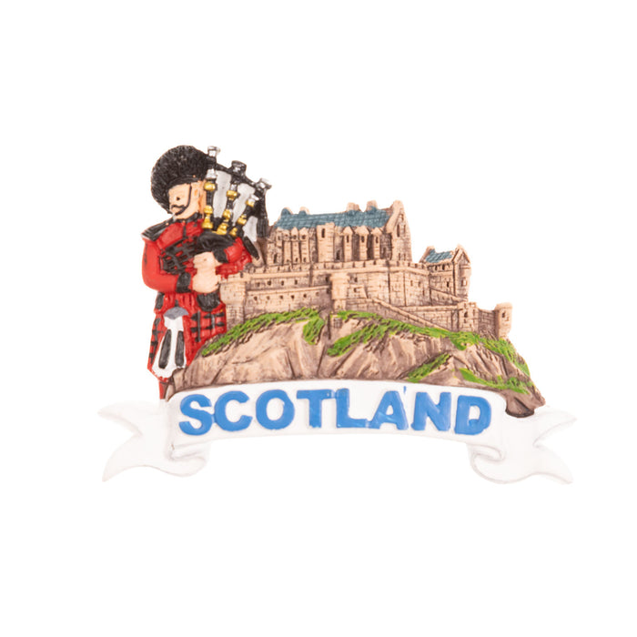 Resin Magnet - Sct Castle And Piper