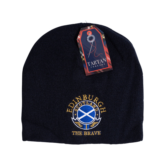 Beanie Hats Circle Edin/Scot/Flag/Brave
