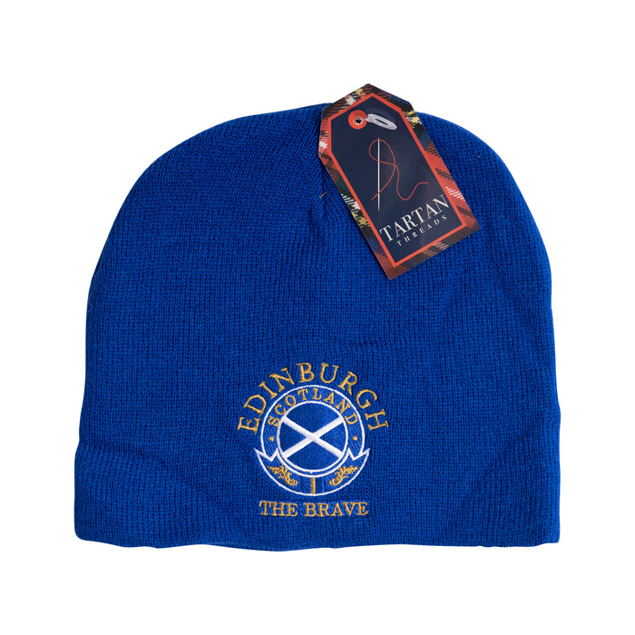 Beanie Hats Circle Edin/Scot/Flag/Brave