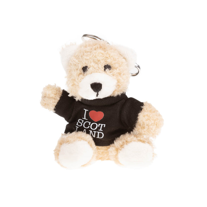 Plush Teddy Bear Keyring - Black