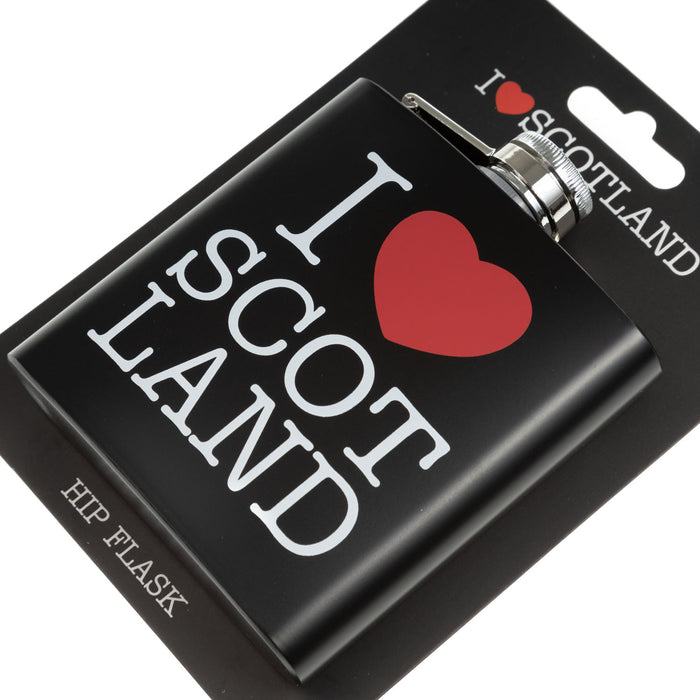 Hip Flask 6 Ounce- I Love Scotland