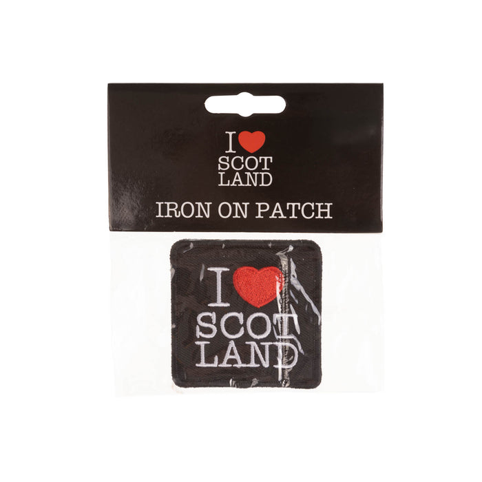 Iron On Embroidered Patch - I Love Scotl
