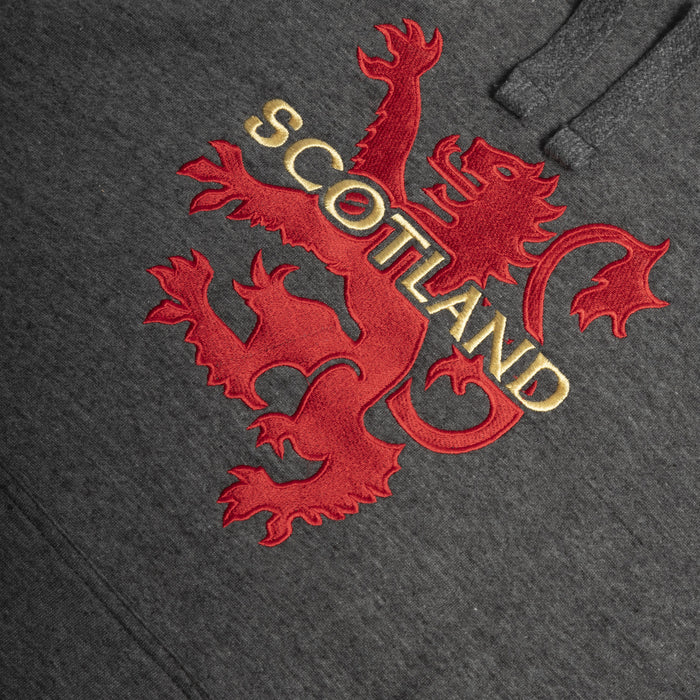 Adult Hoodie Lion/Scotland Tartan Sleeve