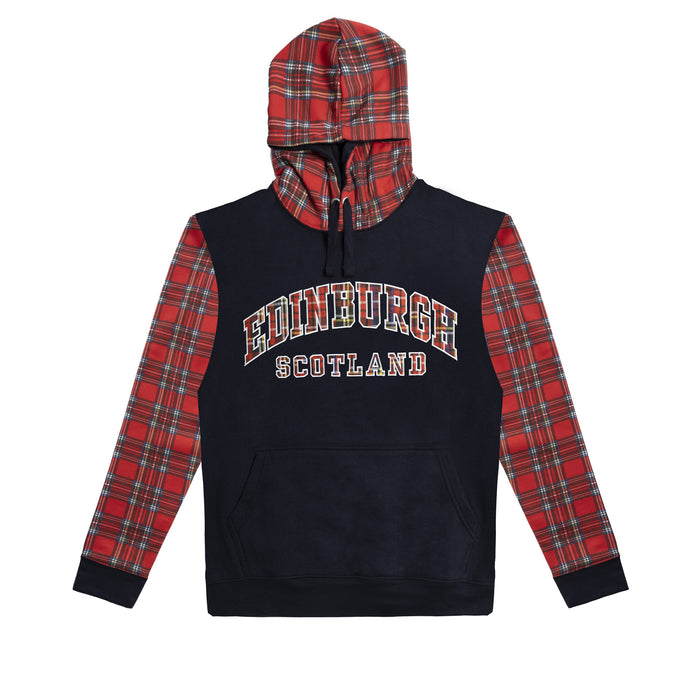 Adult Hoodie Edin/Scotland Tartan Sleeve