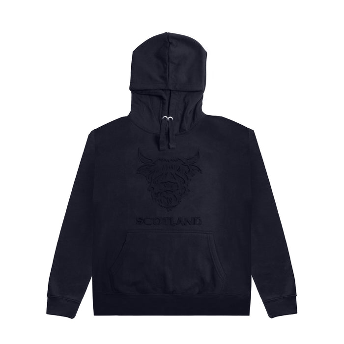 Adults Hooded Top Embossed Cow/ Scotland