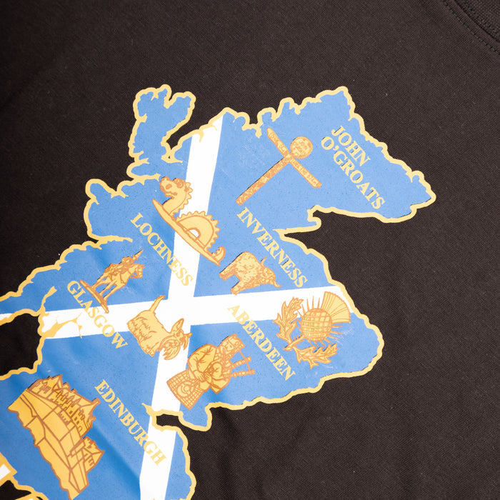 Adults Tshirt Scotland Map