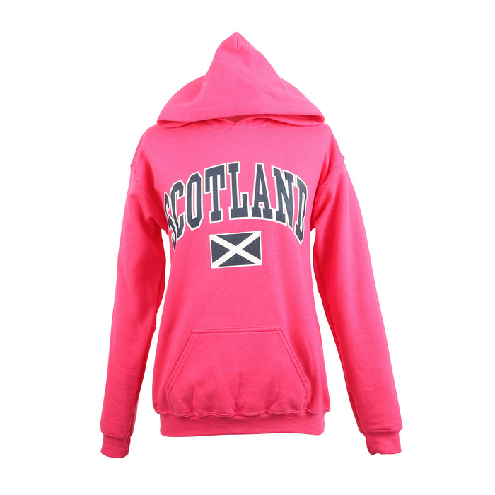 Kids Scotland Harvard Print Hooded Top Red