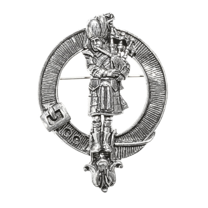 Art Pewter Clan Badge 1.75" Scots Piper