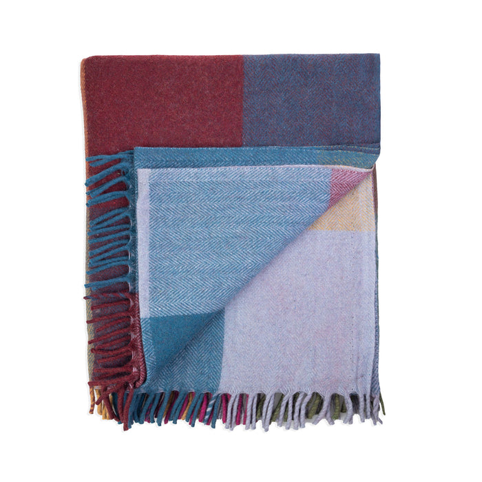 Block Check Herringbone Blanket Pastles