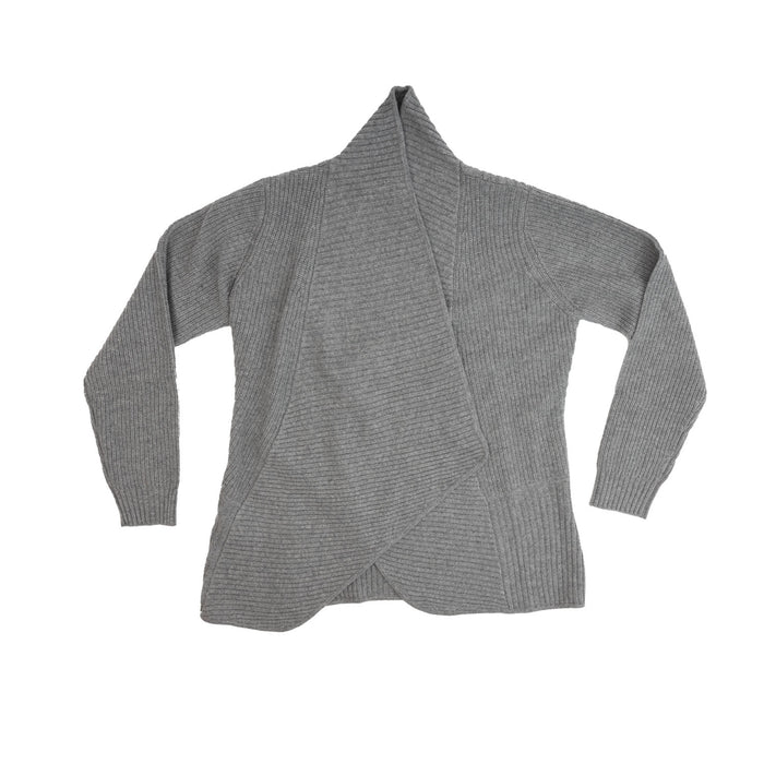 100% Cashmere Ladies Textured Jacket Grey Mid
