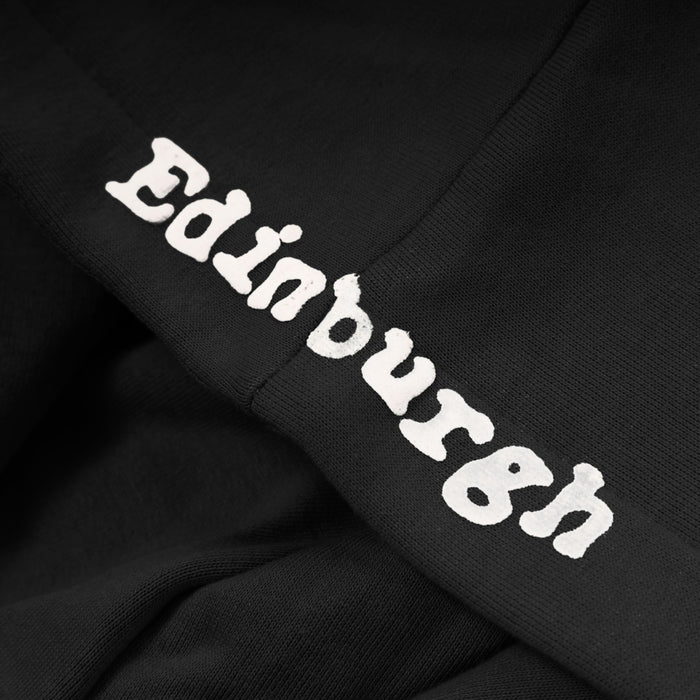 Adults Edin 3D Puff Printed Hooded Top Charcoal