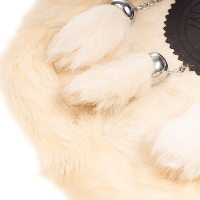 F/D Celtic Cantle With Thistle Sporran Rabbit Fur (White)