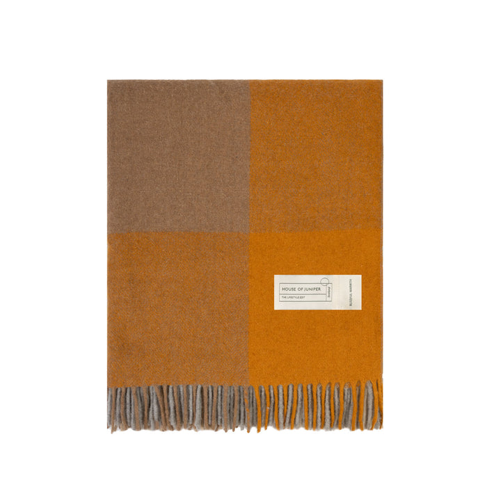 Woodside Check Blanket Natural
