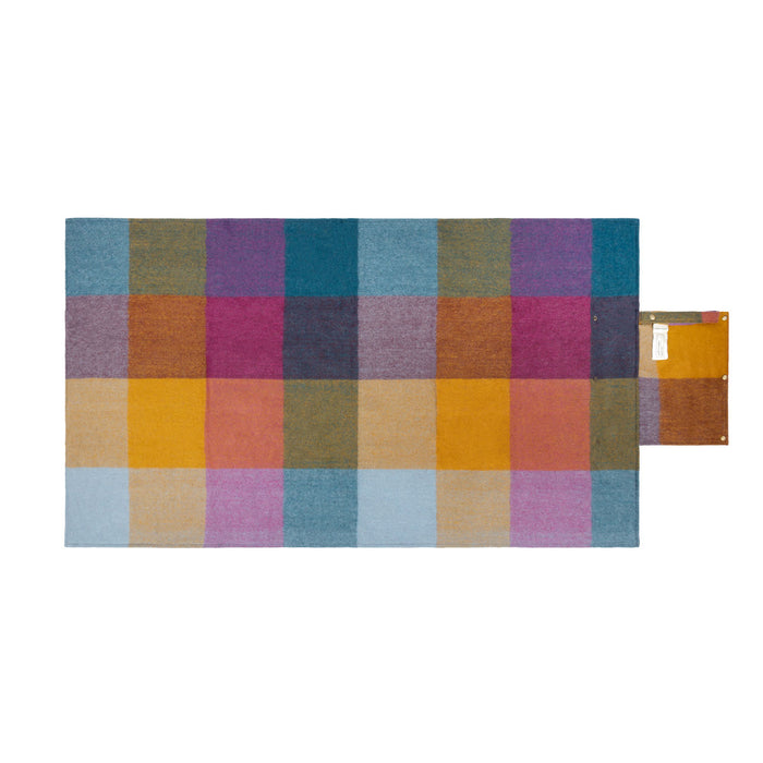 Block Check Foldaway Blanket Bright