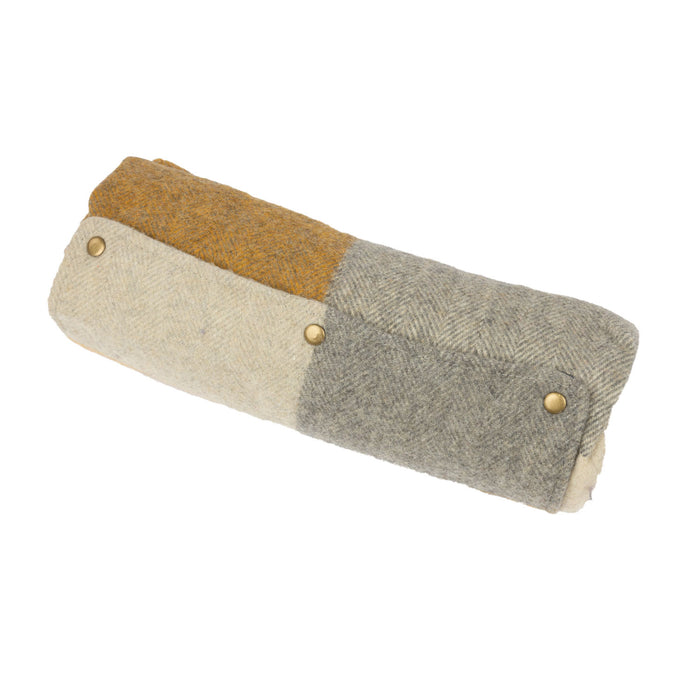 Block Check Foldaway Blanket Ochre/Natural