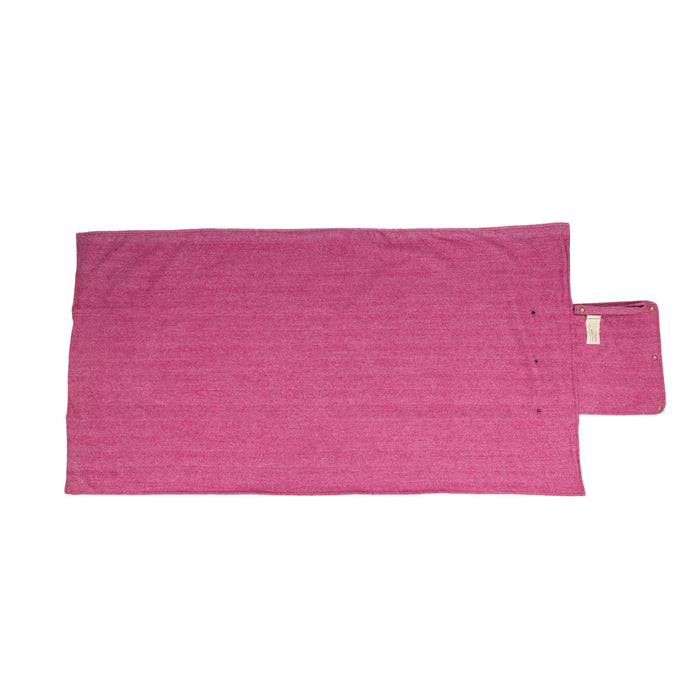 Herringbone Foldaway Blanket Pink