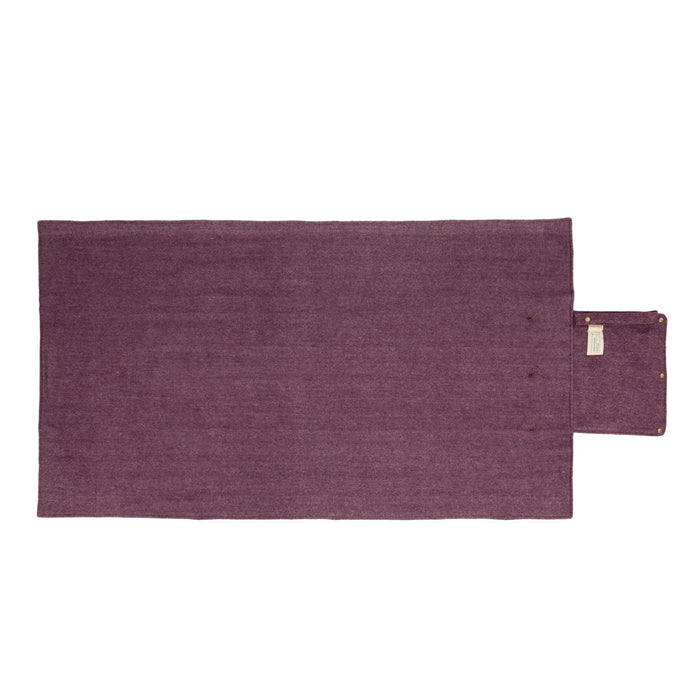Herringbone Foldaway Blanket Grape