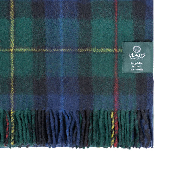 Highland Wool Blend Tartan Blanket Throw Smith