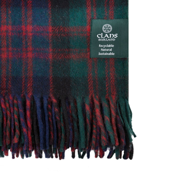 Highland Wool Blend Tartan Blanket Throw Macdonald