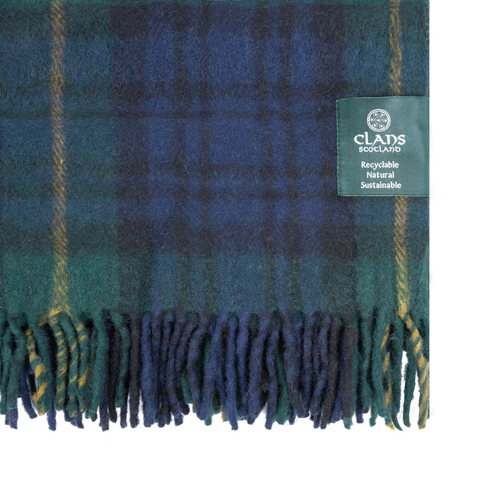 Highland Wool Blend Tartan Blanket Throw Gordon