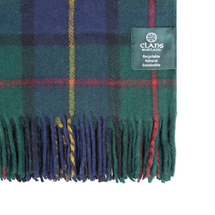 Highland Wool Blend Tartan Blanket Throw Macleod