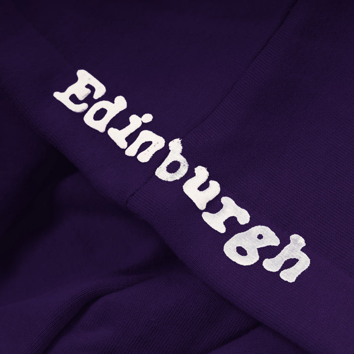 Adults Edin 3D Puff Printed Hooded Top Purple