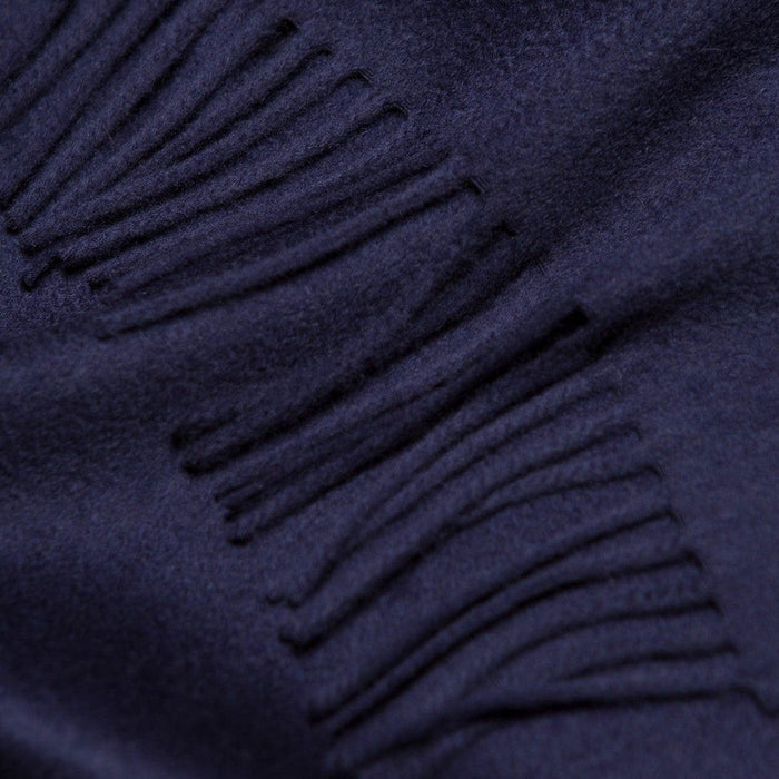 100% Cashmere Woven Scarf Dalton Plain Navy