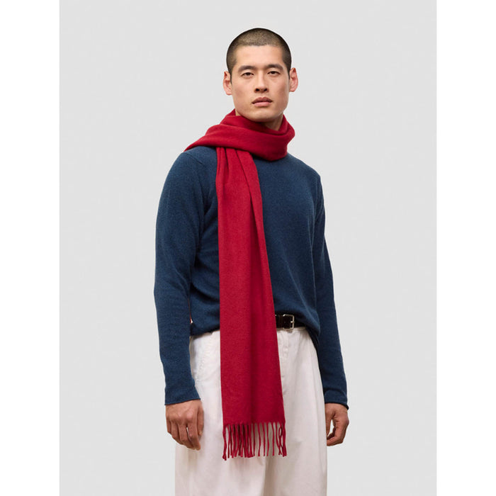 100% Cashmere Woven Scarf Dalton Plain Red