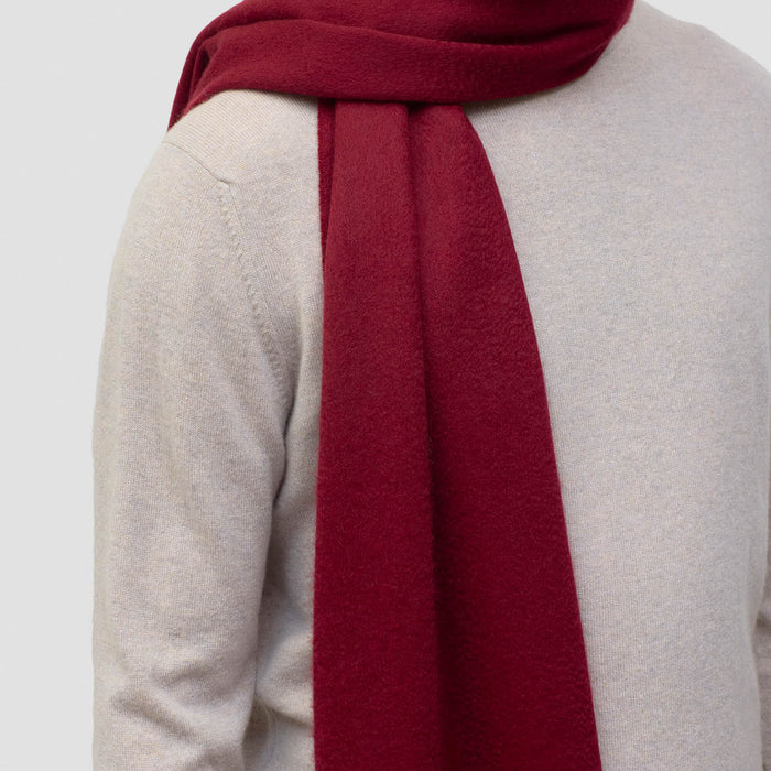 100% Cashmere Woven Scarf Dalton Plain Red