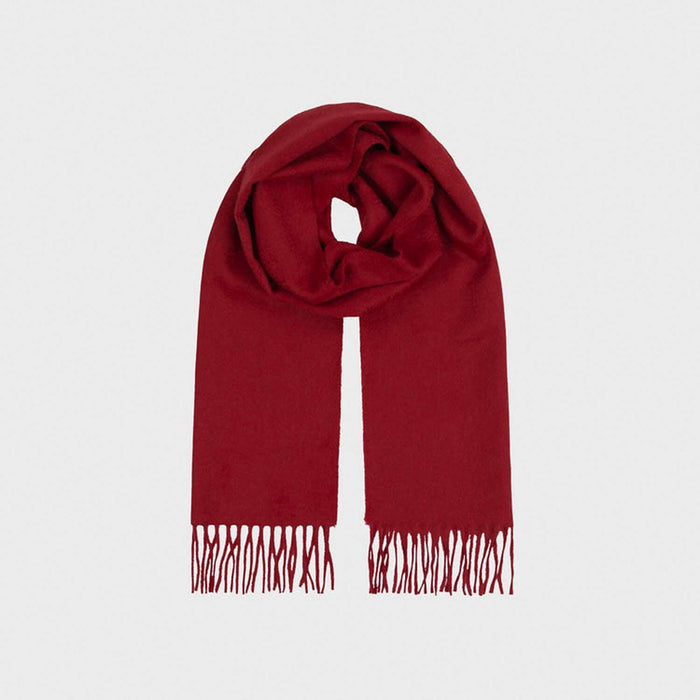 100% Cashmere Woven Scarf Dalton Plain Red
