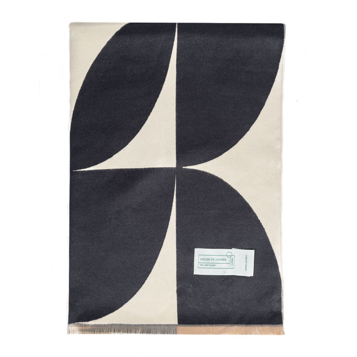 Leaf Super Soft Stole Black Mix