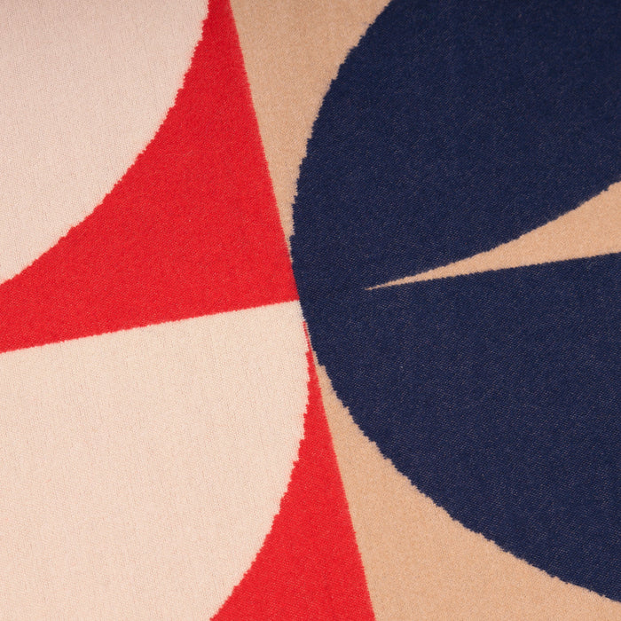 Leaf Super Soft Stole Navy/Red