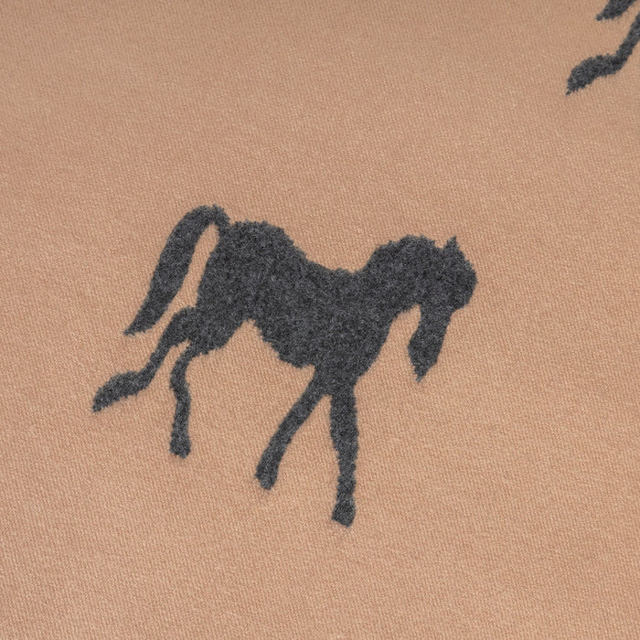 New Horse Super Soft Stole Dk Beige/Dk Grey