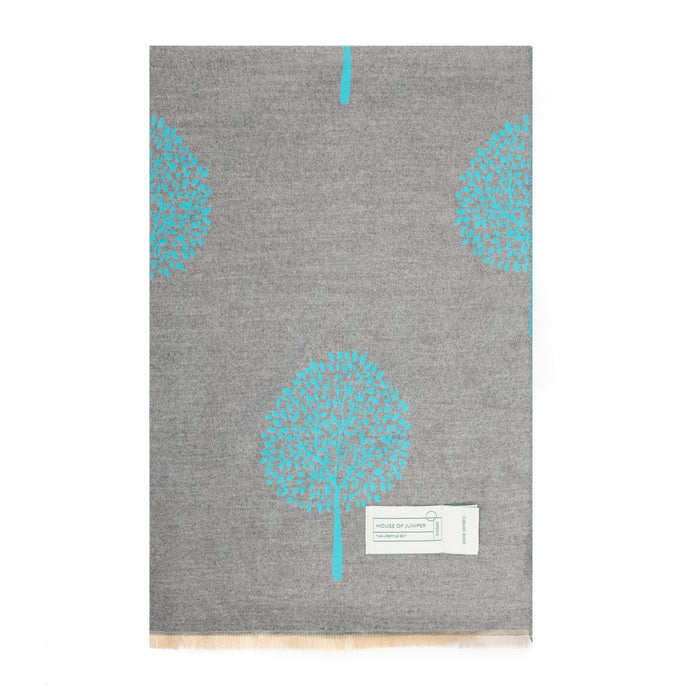 Original Tree Super Soft Stole Grey/Turquoise
