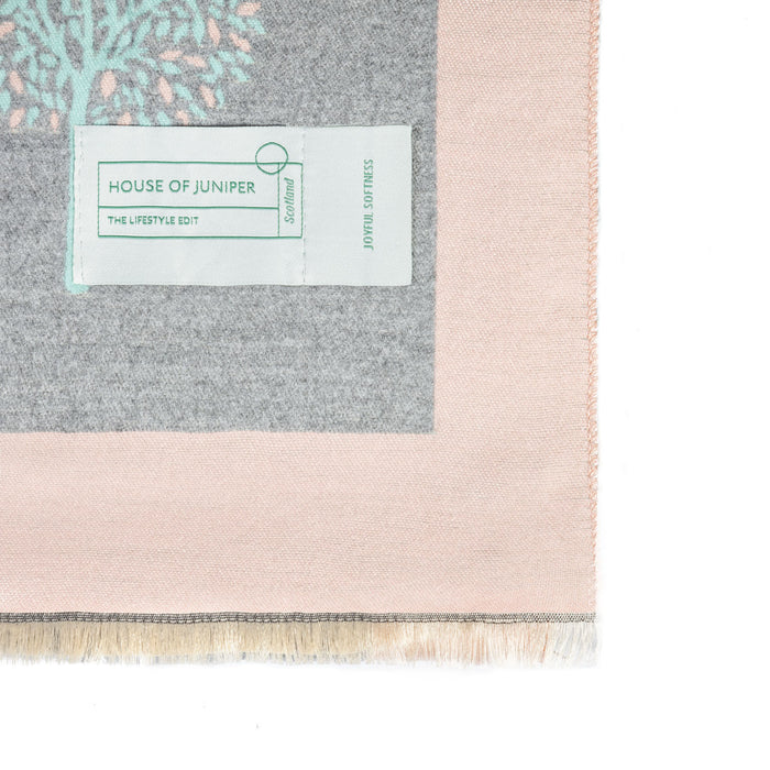 Mini Tree Super Soft Stole Pink/Lt Grey