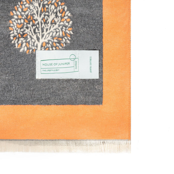 Mini Tree Super Soft Stole Orange/Grey